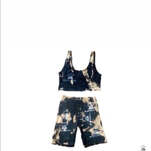 Vintage (BLEACH)  BRA TOP and BIKER SHORTS